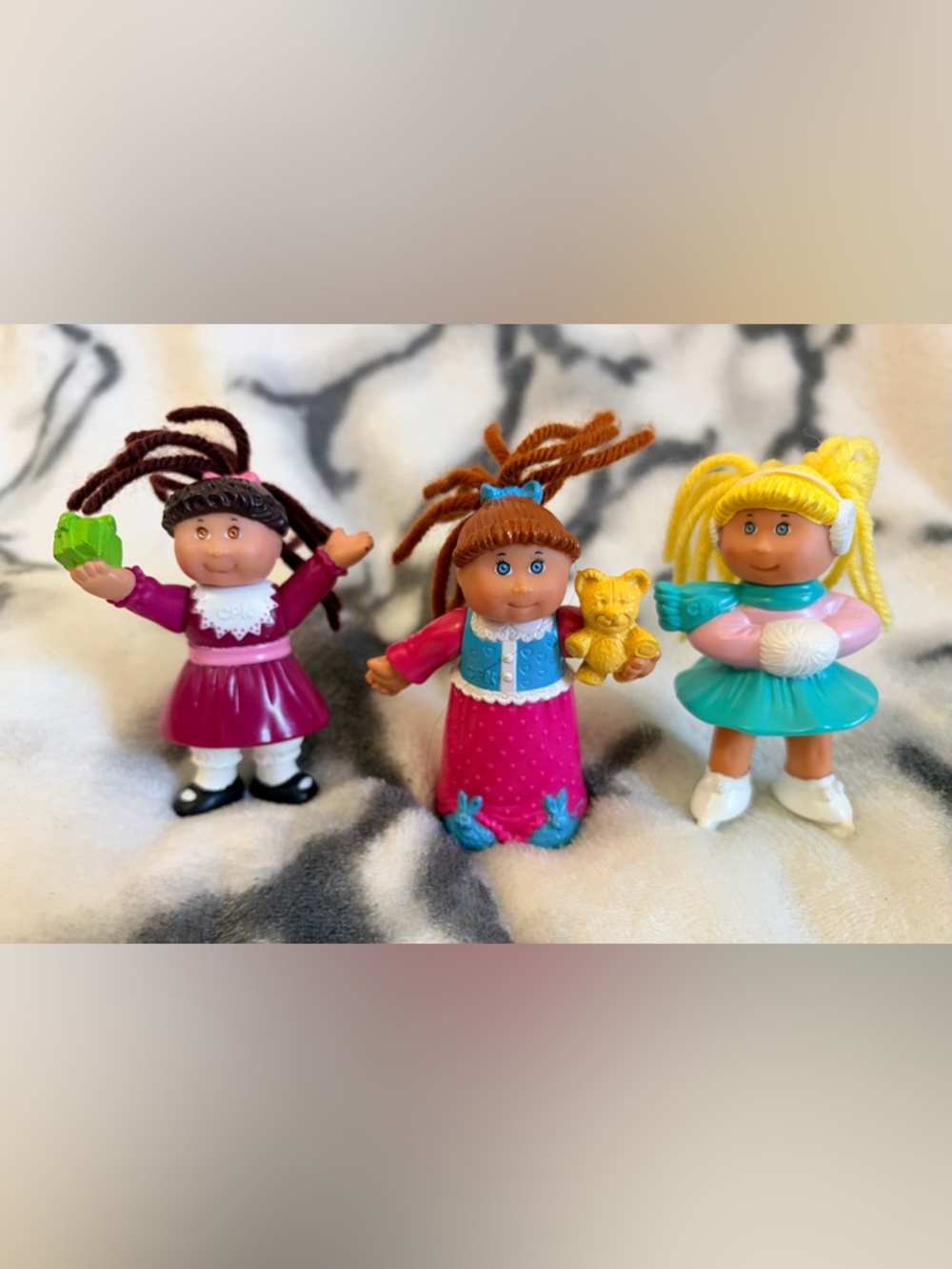 1992 Vintage Cabbage Patch Kids McDonald's Happy Meal Toys (3 Piece Lot)/EUC